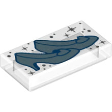 Part 3069pb0879 - Tile 1 x 2 with Metallic Light Blue Glass Slippers Pattern