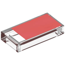 Part 3069pb0908 - Tile 1 x 2 with Red Rectangle Pattern