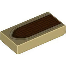 Part 3069pb1191 - Tile 1 x 2 with Reddish Brown Door with Dark Brown Edges and Rectangles and Dark Tan Arch Pattern