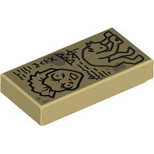 Part 3069pb1282 - Tile 1 x 2 with Black Scribbles and Sketches of Monster Hyde and Dark Tan Stains Pattern