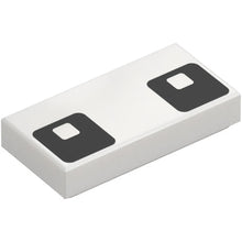 Part 3069pb1373 - Tile 1 x 2 with 2 Small Squares on Black Large Squares with Rounded Corners Pattern (Minecraft Chicken Eyes)