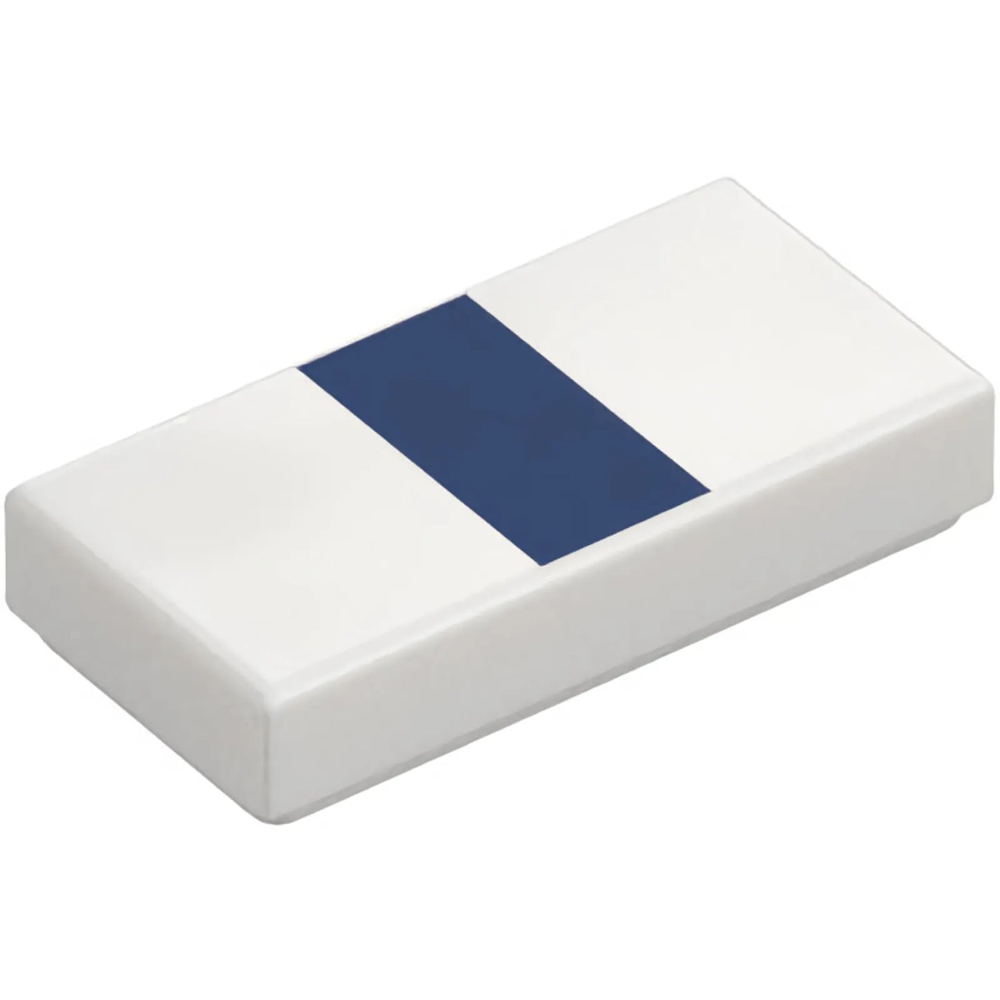 Part 3069pb1374 - Tile 1 x 2 with Dark Blue Stripe Pattern