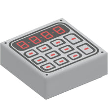 Part 3070pb089 - Tile 1 x 1 with Black and Red Digital Keypad Pattern