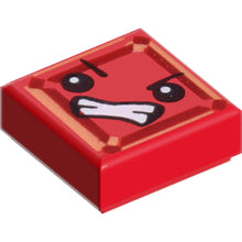 Part 3070pb110 - Tile 1 x 1 with Face with Angry Eyes and Bared Teeth (Kryptomite) Pattern