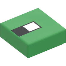 Part 3070pb129 - Tile 1 x 1 with White Square on Black Rectangle Pattern (Minecraft Turtle Pixelated Eye)
