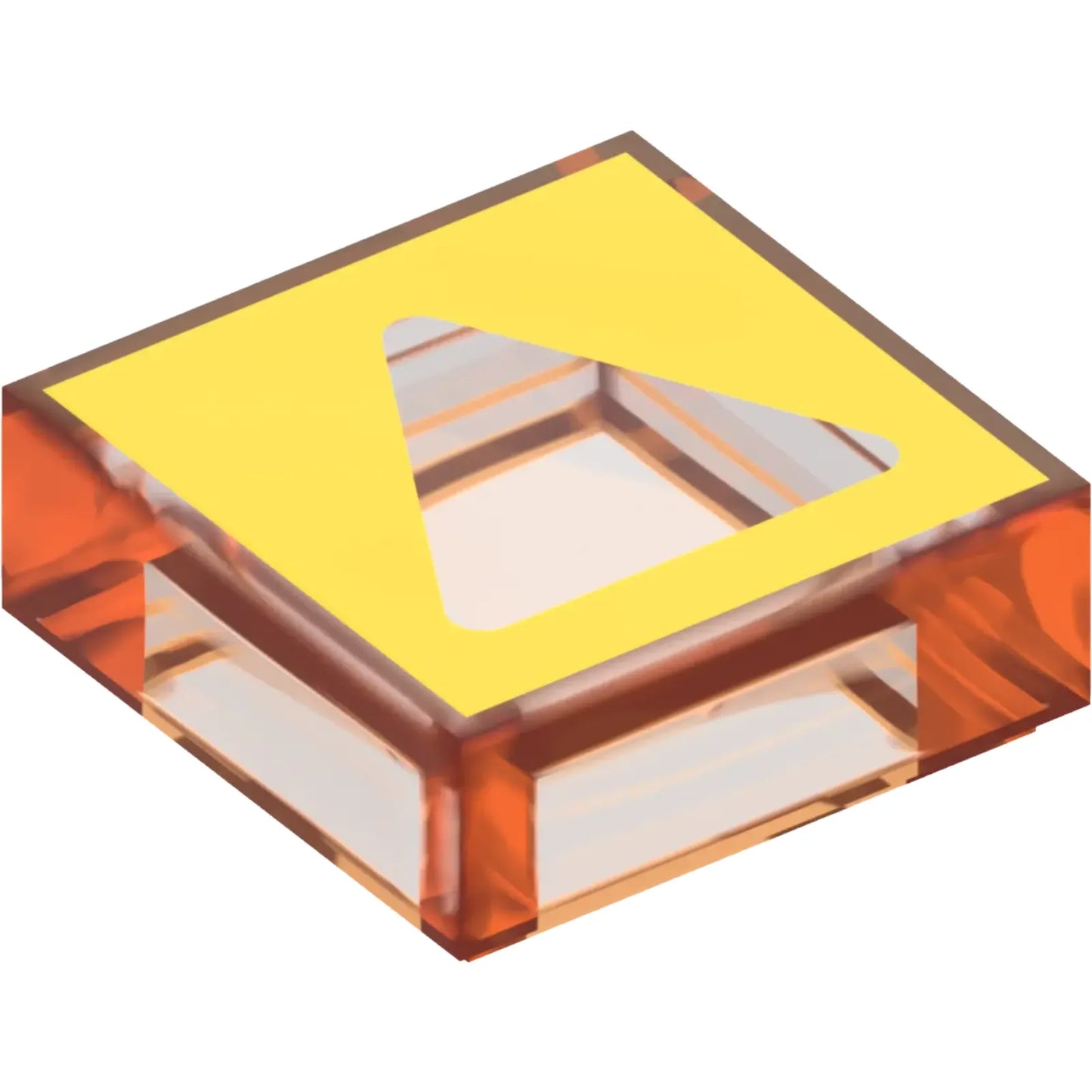 Part 3070pb130 - Tile 1 x 1 with Transparent Triangle Pattern