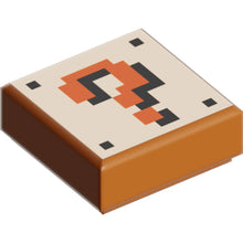 Part 3070pb168 - Tile 1 x 1 with Super Mario Pixelated Question Mark Block Pattern