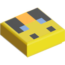 Part 3070pb201 - Tile 1 x 1 with Passive Bee Eyes Minecraft Pixelated Pattern