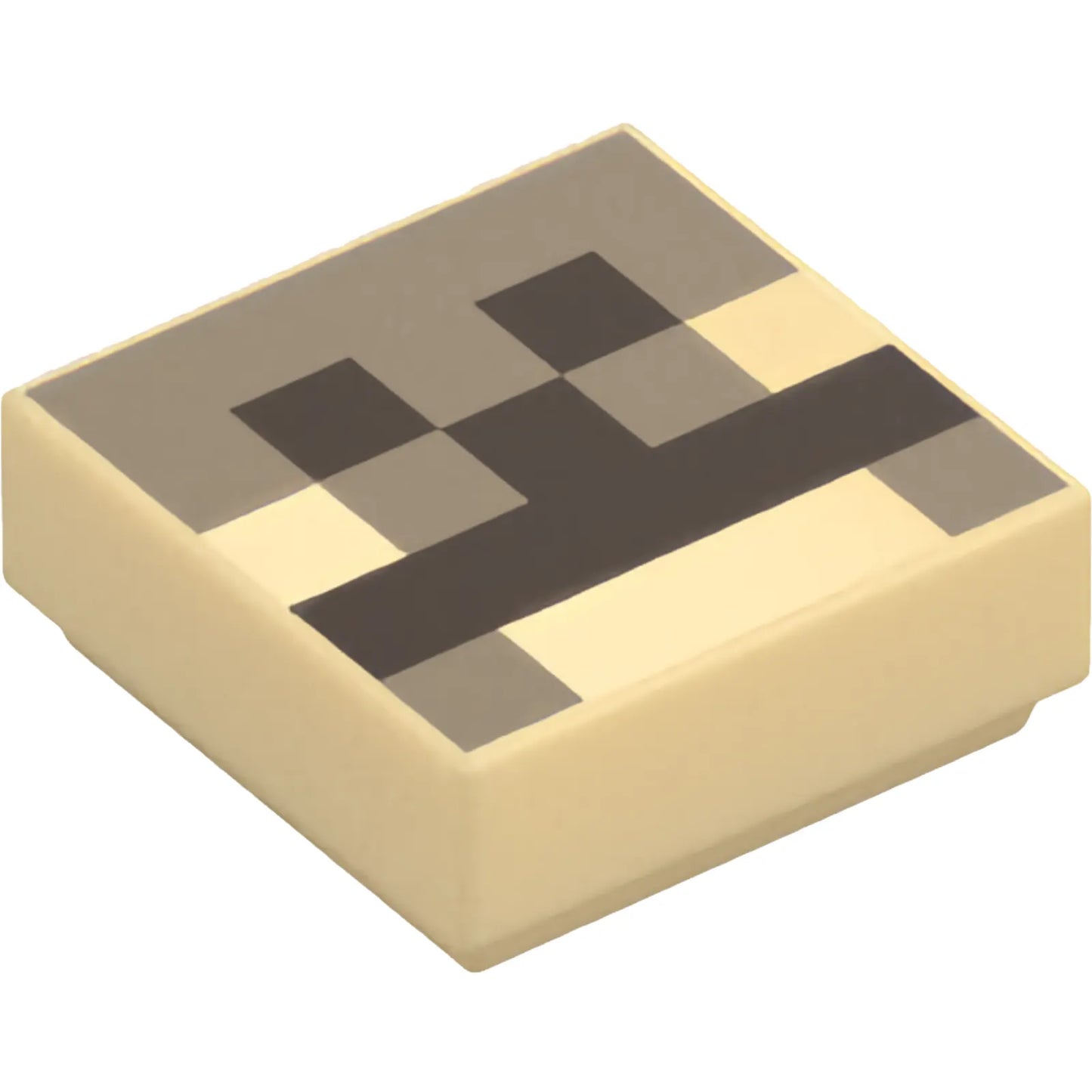 Part 3070pb349 - Tile 1 x 1 with Pixelated Dark Brown and Dark Tan Pattern (Minecraft Baby Camel Nose and Mouth)