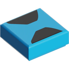 Part 3070pb355 - Tile 1 x 1 with Black Trapezoids Pattern