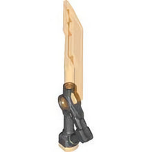 Part 3214pb01 - Minifigure, Weapon Sword with 3 Holes in Blade with Molded Pearl Dark Gray Triangular Hilt Pattern (Ninjago Imperium Sword)