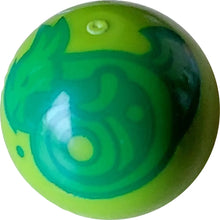Part 32474pb028 - Technic Ball Joint with Curled Bright Green Dragon Pattern (Dungeons & Dragons Orb of Dragonkind)