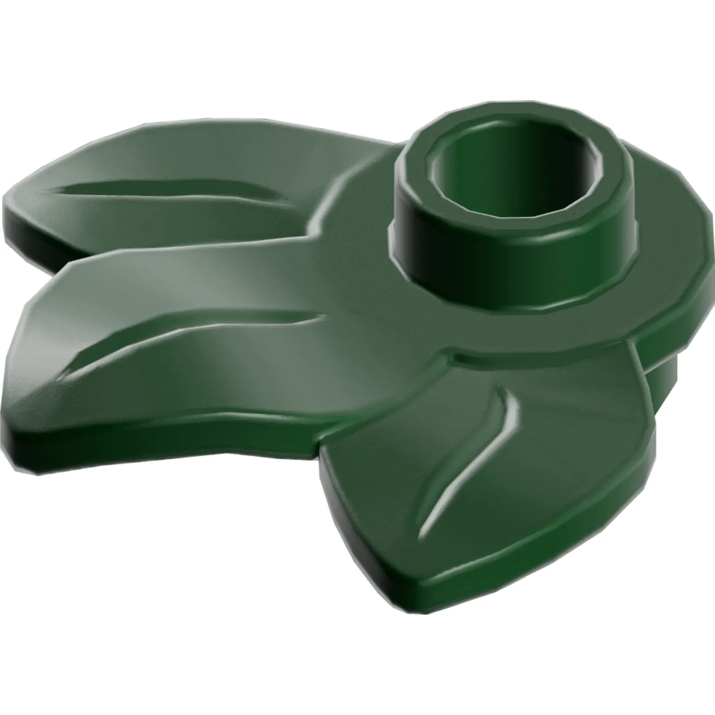Part 32607 - Plant Plate, Round 1 x 1 with 3 Leaves