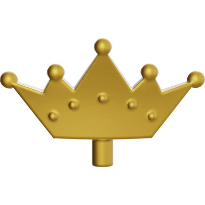 Part 33322 - Minifigure, Crown Tiara, 5 Points, Rounded Ends