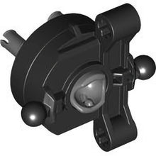 Part 3468c01 - Technic, Steering Axle with 2 Axle Holes and 2 Tow Ball Arms with Dark Bluish Gray Wheel Hub
