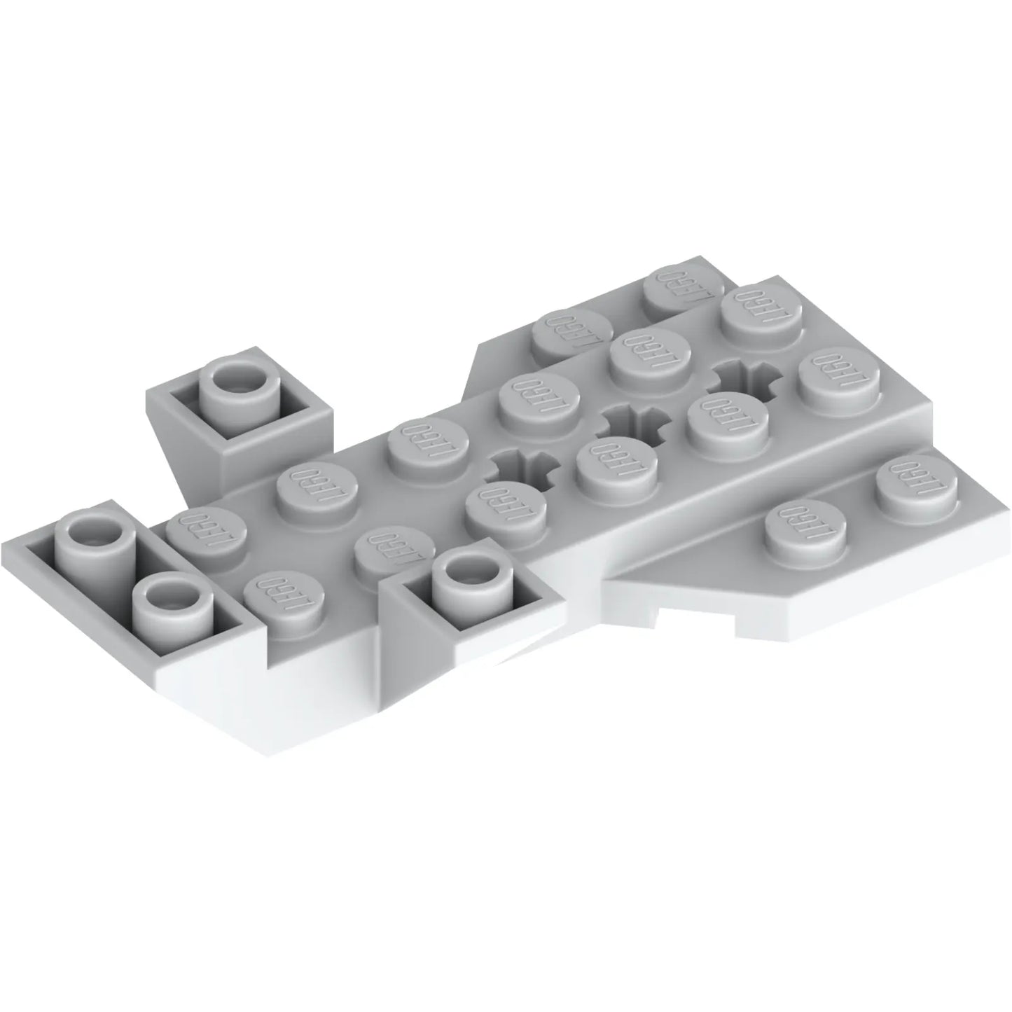 Part 3536 - Vehicle, Base 4 x 7 x 1 Triple Inverted Slope with Wedge Plate and 3 Axle Holes