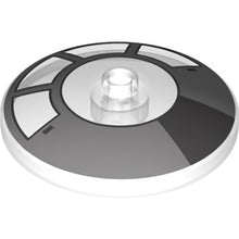Part 35394pb002 - Dish 4 x 4 Inverted (Radar) with Open Stud with Light Bluish Gray and Dark Bluish Gray Radial Millennium Falcon Cockpit Pattern
