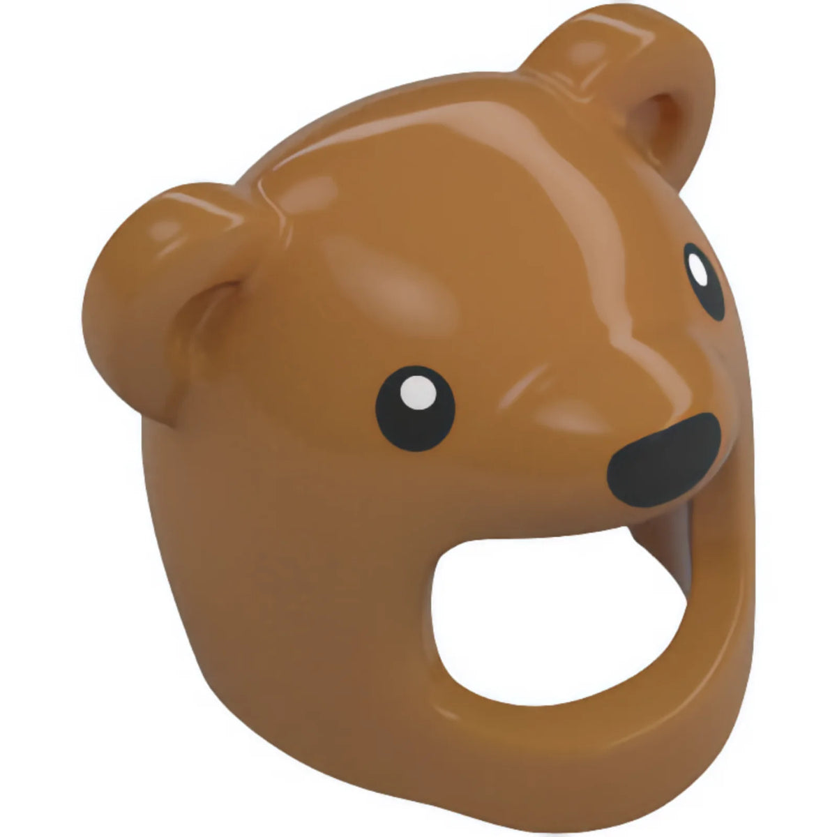 Part 3557pb01 - Minifigure, Headgear Head Cover, Costume Polar Bear with Black Eyes and Nose Pattern