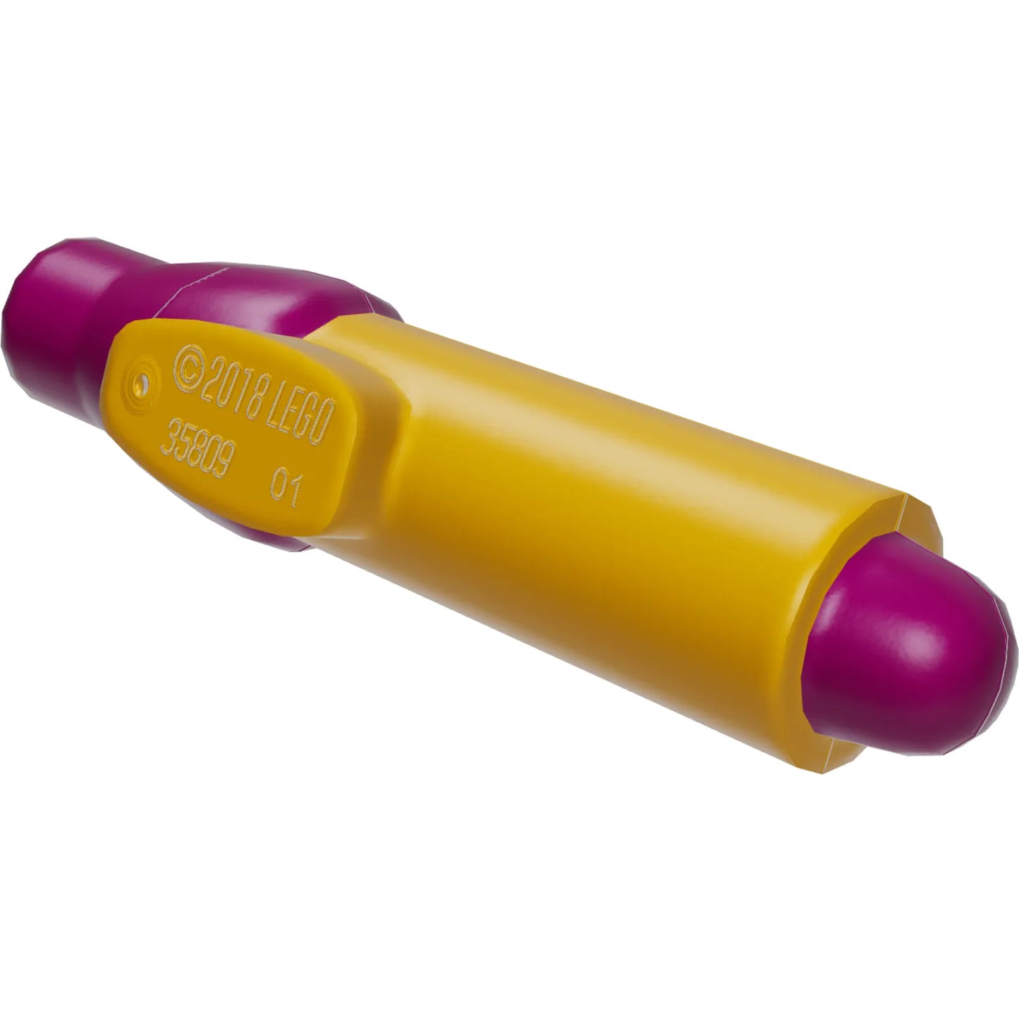 Part 35809pb02 - Minifigure, Utensil Pen with Molded Magenta Tip and Cap Pattern