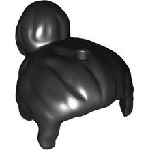 Part 3598 - Minifigure, Hair with Top Knot Bun and Bangs, Hole on Top