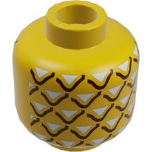 Part 3626cpb1018 - Minifigure, Head without Face with Pineapple Pattern - Hollow Stud