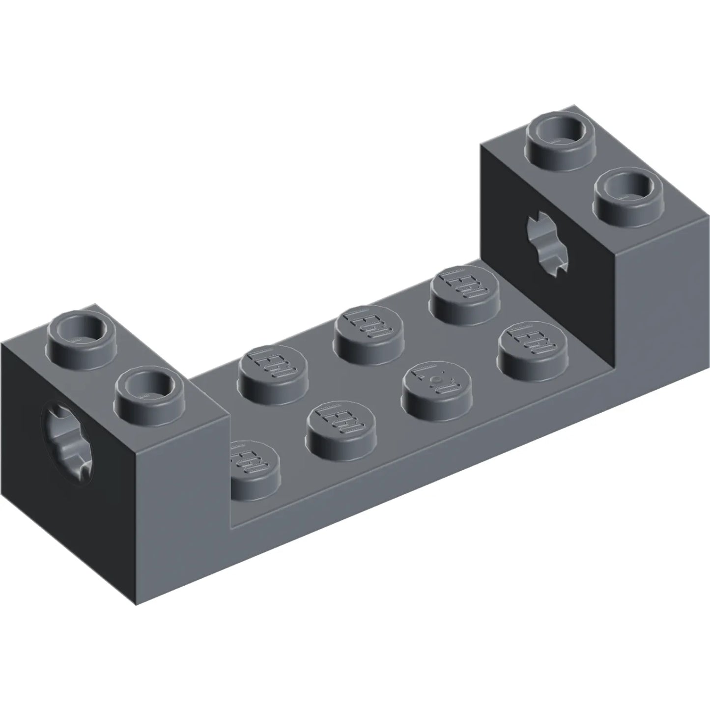 Part 3668 - Technic, Brick 2 x 6 x 1 1/3 with Axle Holes and Bottom Stud Holders