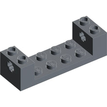 Part 3668 - Technic, Brick 2 x 6 x 1 1/3 with Axle Holes and Bottom Stud Holders