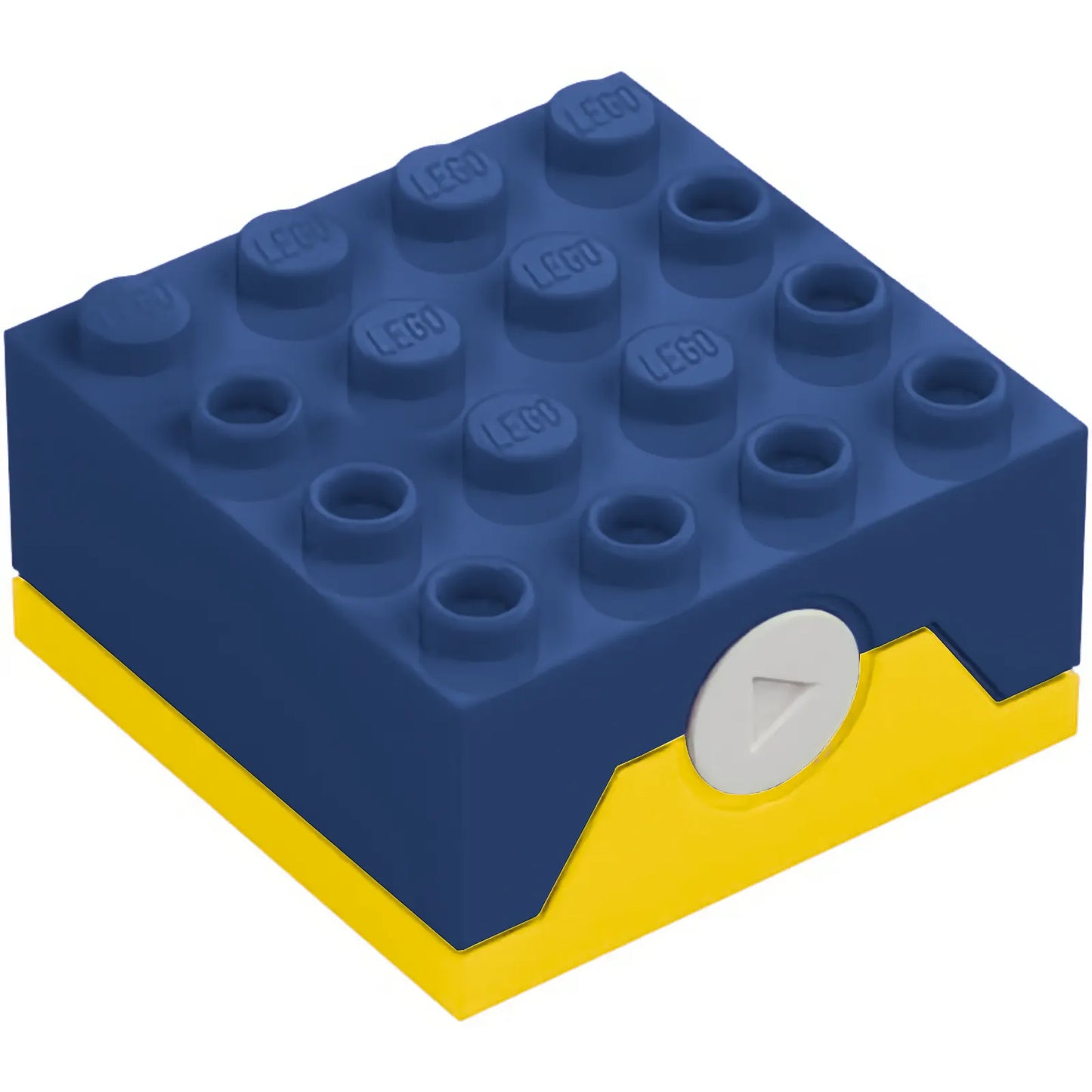 Part 3677c03 - Electric, Sound Brick 4 x 4 with Dark Blue Top and 39 Randomized Sounds (Transformers Soundwave)