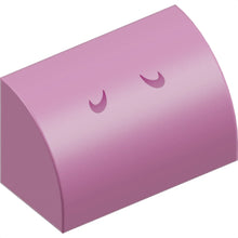 Part 37352pb010 - Slope, Curved 1 x 2 with 2 Magenta Curved Lines Pattern (Super Mario Pink Yoshi Nostrils)