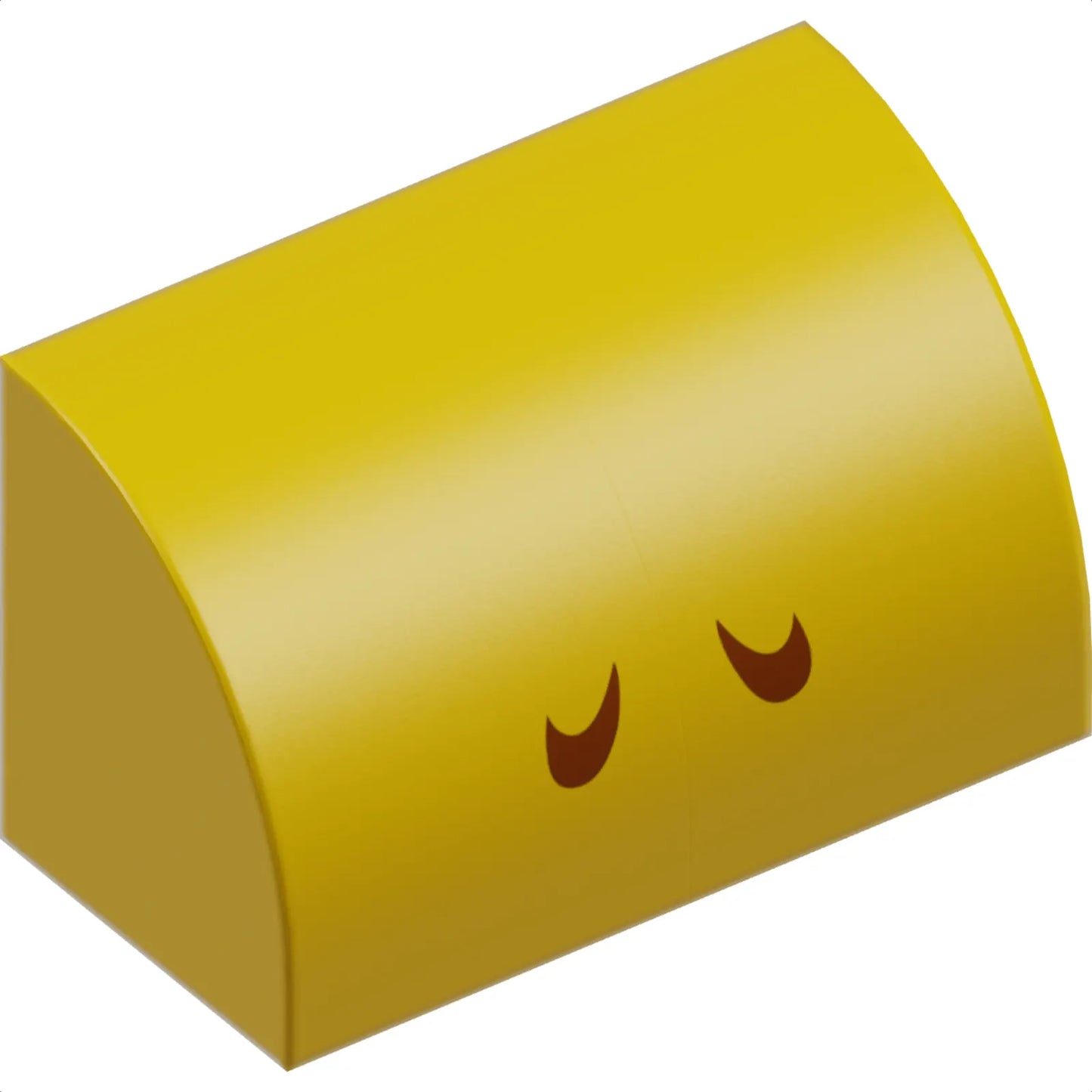 Part 37352pb015 - Slope, Curved 1 x 2 with 2 Medium Nougat Curved Lines Pattern (Super Mario Kamek / Toady Nostrils)