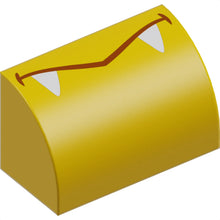 Part 37352pb016 - Slope, Curved 1 x 2 with Medium Nougat Pointed Mouth, White Fangs Pattern (Super Mario Kamek Lower Face)