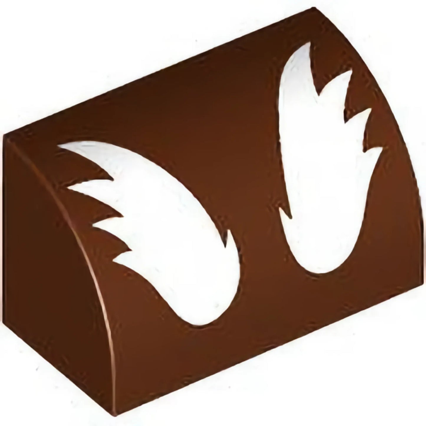 Part 37352pb036 - Slope, Curved 1 x 2 with White Fur Pattern (Rocket Raccoon Eyebrows)