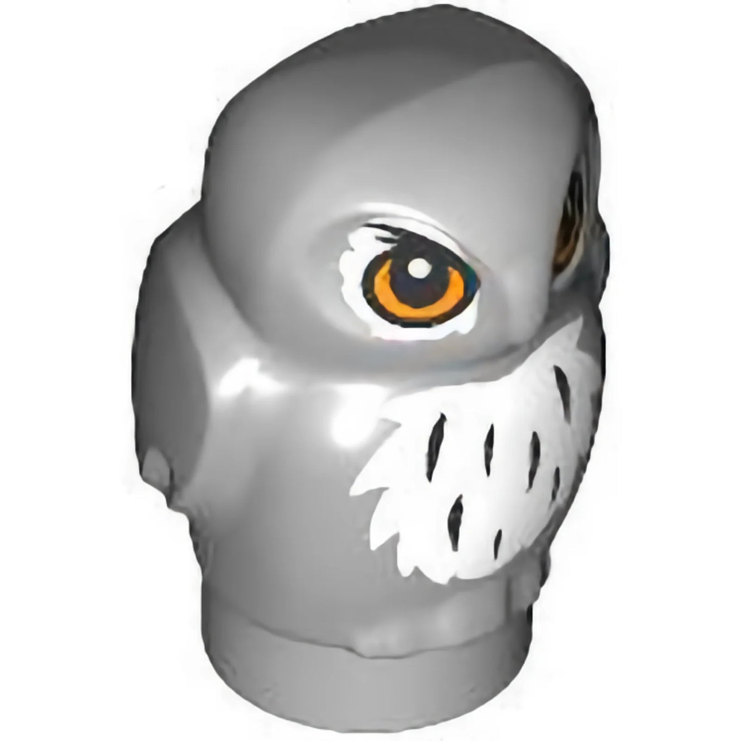 Part 3753pb02 - Owl, Small with Orange Eyes and White and Black Feathers Pattern