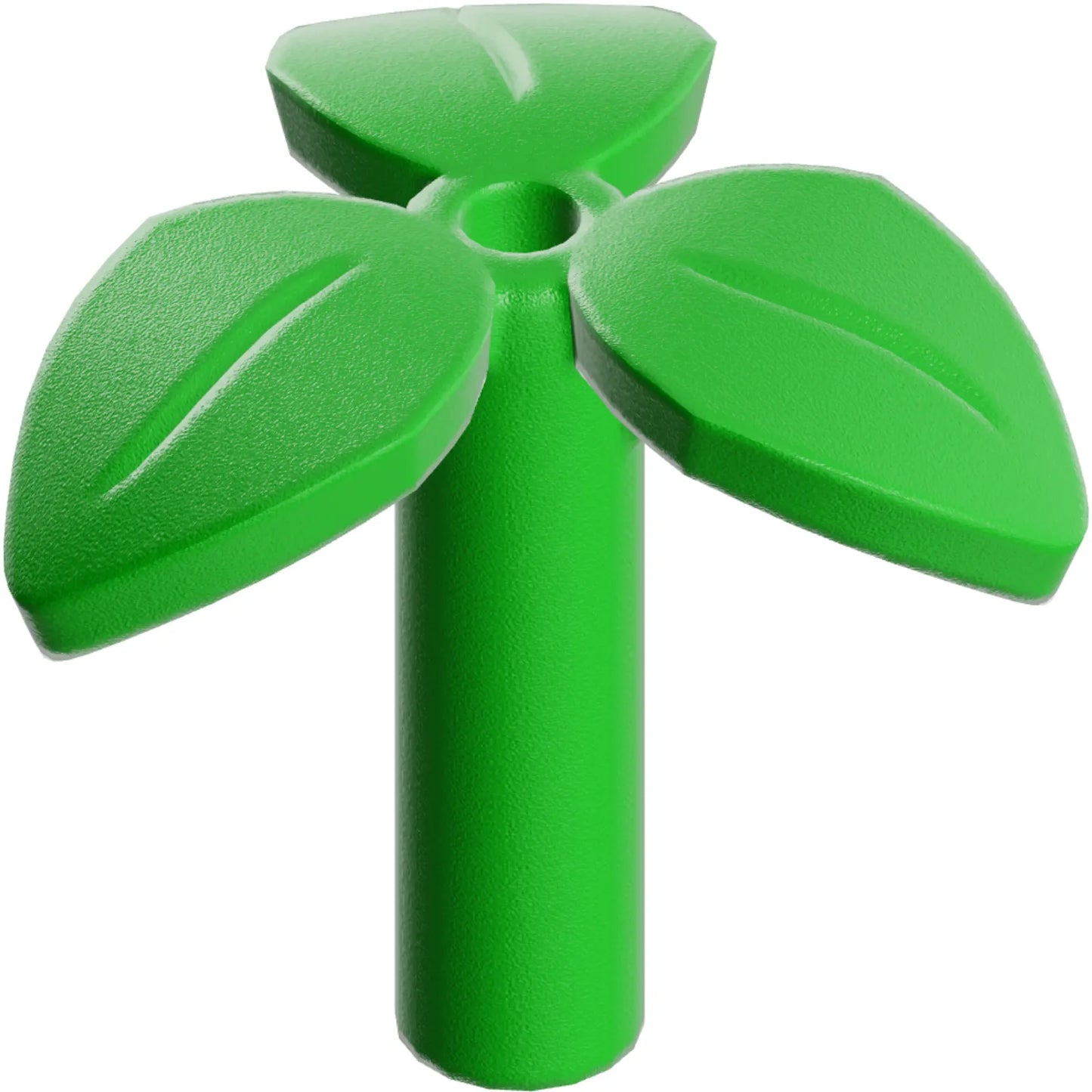 Part 37695 - Plant Stem with Bar, 3 Leaves, and Small Pin Hole