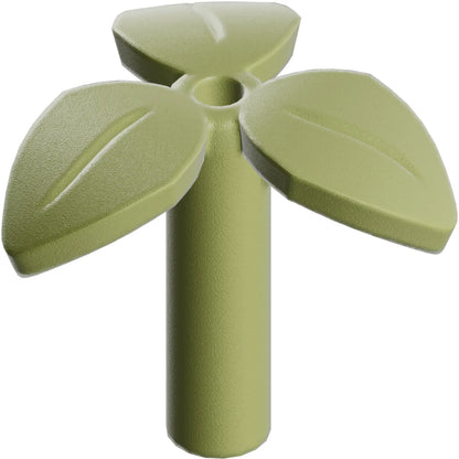 Part 37695 - Plant Stem with Bar, 3 Leaves, and Small Pin Hole