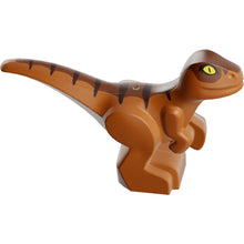 Part 37829pb01 - Dinosaur Baby Standing with Reddish Brown Back, Dark Brown Stripes, and Yellow Eyes Pattern