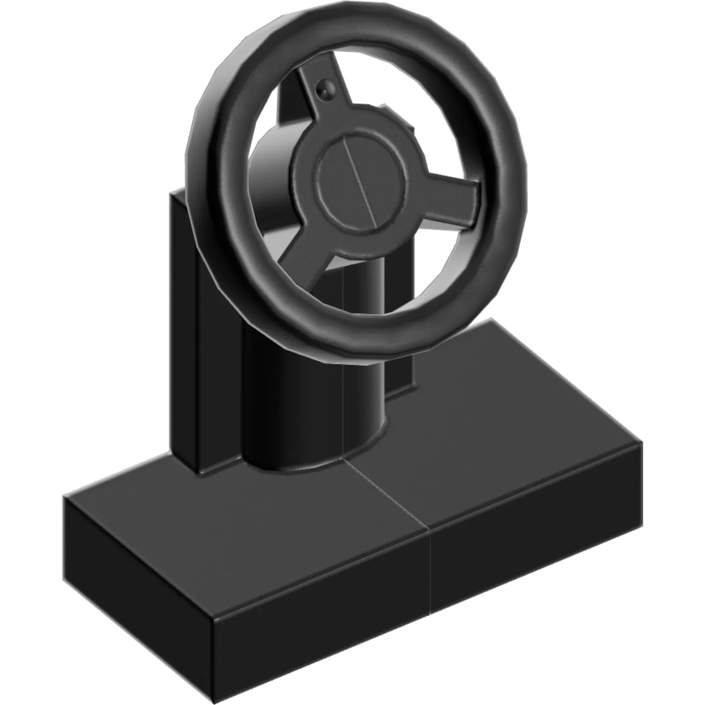 Part 3829c01 - Vehicle, Steering Stand 1 x 2 with Black Steering Wheel
