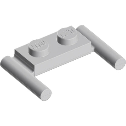 Part 3839b - Plate, Modified 1 x 2 with Bar Handles - Flat Ends, Low Attachment