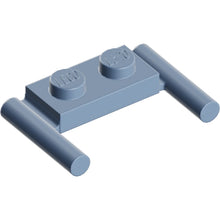 Part 3839b - Plate, Modified 1 x 2 with Bar Handles - Flat Ends, Low Attachment