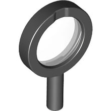 Part 38648c01 - Minifigure, Utensil Magnifying Glass Thick Frame and Hollow Handle with Trans-Clear Lens