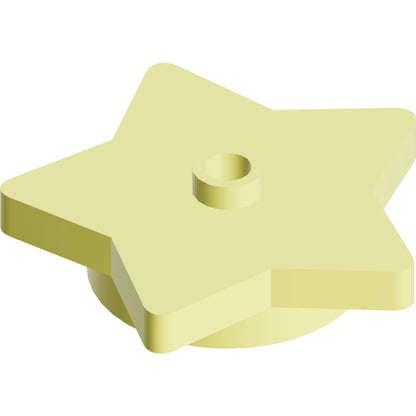 Part 39611 - Plate, Round 4 x 4 x 2/3 with Star and Open Stud