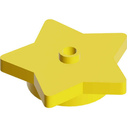 Part 39611 - Plate, Round 4 x 4 x 2/3 with Star and Open Stud