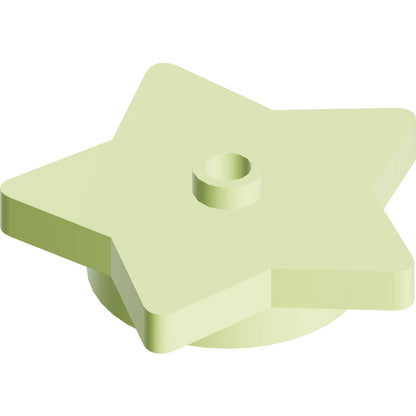 Part 39611 - Plate, Round 4 x 4 x 2/3 with Star and Open Stud