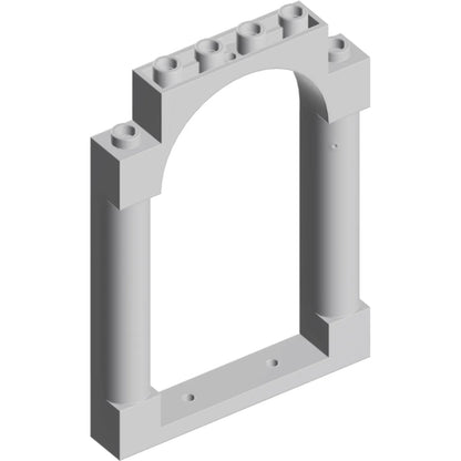 Part 40066 - Door, Frame 1 x 6 x 7 Arched with Notches and Rounded Pillars