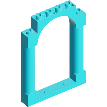 Part 40066 - Door, Frame 1 x 6 x 7 Arched with Notches and Rounded Pillars