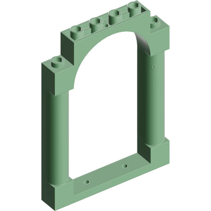 Part 40066 - Door, Frame 1 x 6 x 7 Arched with Notches and Rounded Pillars