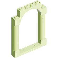 Part 40066 - Door, Frame 1 x 6 x 7 Arched with Notches and Rounded Pillars