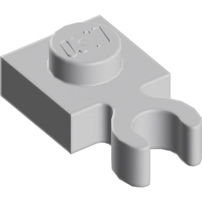 Part 4085d - Plate, Modified 1 x 1 with Open O Clip Thick (Vertical Grip)