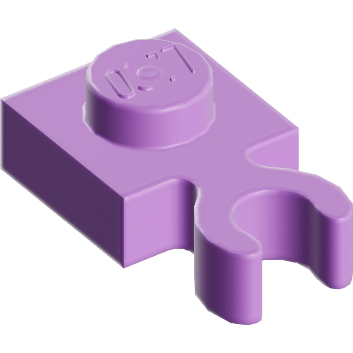 Part 4085d - Plate, Modified 1 x 1 with Open O Clip Thick (Vertical Grip)