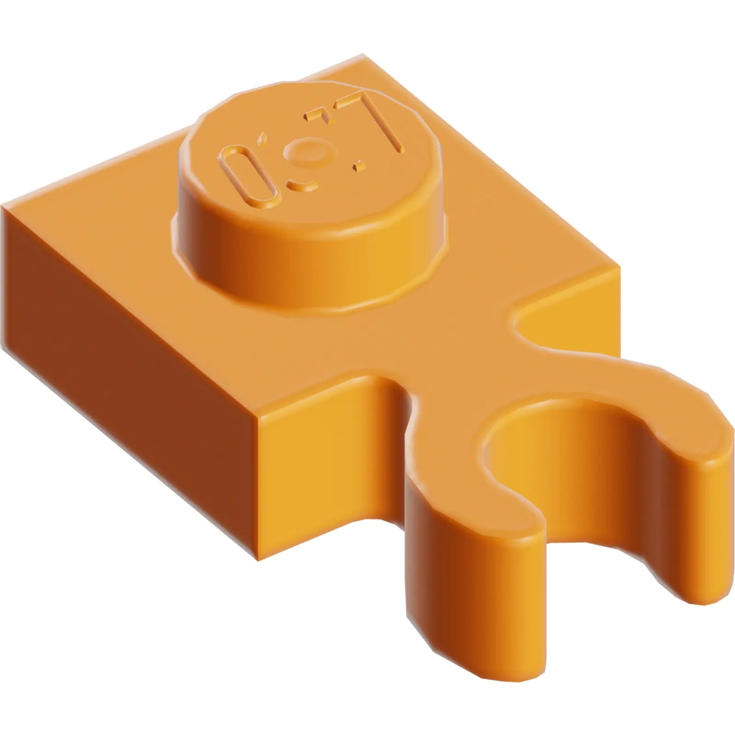 Part 4085d - Plate, Modified 1 x 1 with Open O Clip Thick (Vertical Grip)